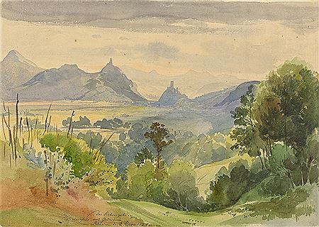 "Siebengebirge, Reichenfels and Godesberg on the Rhine"