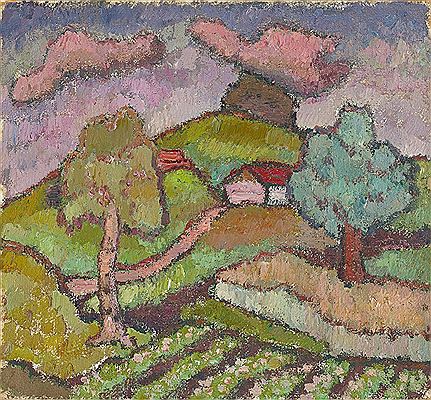 Sample artwork by Karen Schacht (1900 - 1987), known for landscape painting, influenced by johannes walter-kurau's art theory - View similar artists and auction records