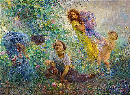 Primavera Fiorentina by Plinio Nomellini - Auction record, sale price, and art valuation. Compare with similar artists and explore comparable artworks.