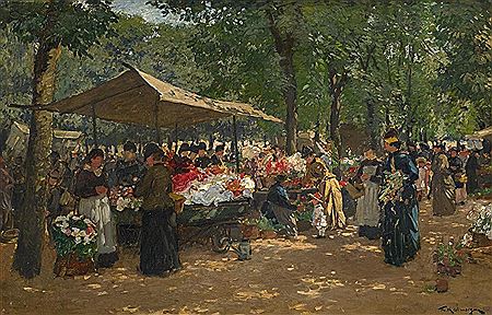 Der Blumenmarkt in Karlsruhe