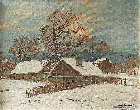 Cottages in winter
