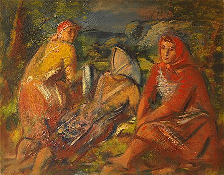Resting washerwomen