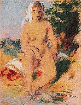 Nude by river