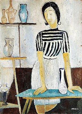 Sample artwork by Jana Mícková (1940 - 2020), known for painting - View similar artists and auction records