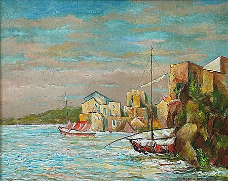 Sailing Boat near The Coast by Frantisek Sembdner - Auction record, sale price, and art valuation. Compare with similar artists and explore comparable artworks.