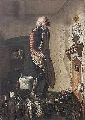 Sein Werk betrachtender Künstler / Artist Creating A Mural Painting, 1846