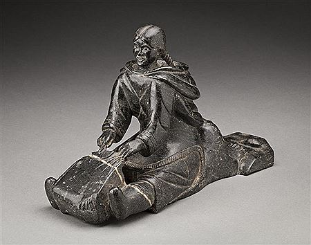 Woman Scraping a Skin