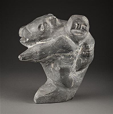 Bear and Man by John Kavik - Auction record, sale price, and art valuation. Compare with similar artists and explore comparable artworks.