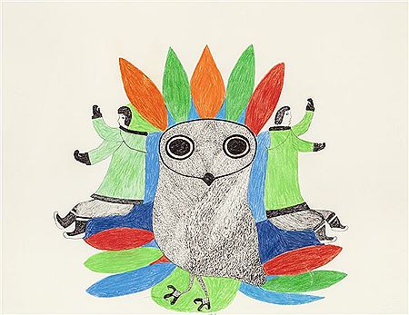 Untitled (Owl and People)