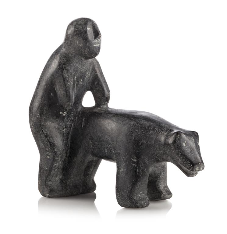 Man and Bear by Marc Alikaswa - Auction record, sale price, and art valuation. Compare with similar artists and explore comparable artworks.