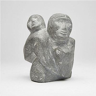 MOTHER WITH CHILD AND ANIMAL