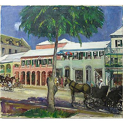 UNTITLED (STREET SCENE WITH HORSE AND BUGGY)