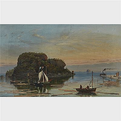 HARBOUR SCENE (POSSIBLY GODERICH, ONTARIO) by William Cresswell - Auction record, sale price, and art valuation. Compare with similar artists and explore comparable artworks.