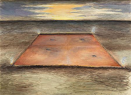 Sample artwork by Pauline Thompson (Born 1942), known for landscape painting - View similar artists and auction records