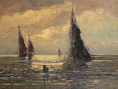 Fischerboote am Abend by Jean Coune - Auction record, sale price, and art valuation. Compare with similar artists and explore comparable artworks.