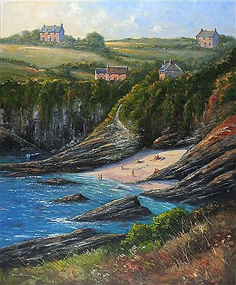 Prussia Cove - figures on the Beach by Richard Blowey - Auction record, sale price, and art valuation. Compare with similar artists and explore comparable artworks.