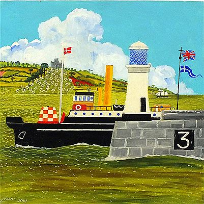'Trinity House Vessel Satelite Entering Penzance'
