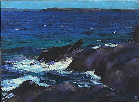 'Surf on the rocks towards Godrevy' - St Ives by Robin Pickering - Auction record, sale price, and art valuation. Compare with similar artists and explore comparable artworks.
