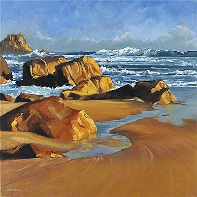 North Cornish Coast - Beachscape by Caroline Whishaw - Auction record, sale price, and art valuation. Compare with similar artists and explore comparable artworks.