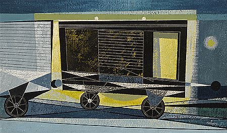 WAGON AND MOONLIGHT, 1955 by Kenneth Mahood - Auction record, sale price, and art valuation. Compare with similar artists and explore comparable artworks.