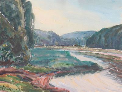 Rheinauen. by Daniel Wohlgemuth - Auction record, sale price, and art valuation. Compare with similar artists and explore comparable artworks.