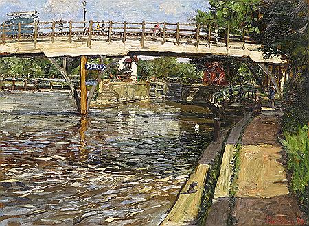 Goring Lock by Peter Brown - Auction record, sale price, and art valuation. Compare with similar artists and explore comparable artworks.
