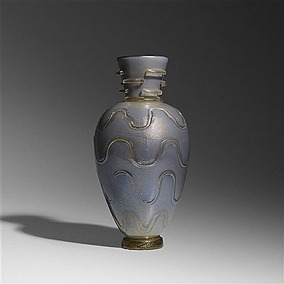 Grigio Oro vase, model Z 1461 by Flavio Poli - Auction record, sale price, and art valuation. Compare with similar artists and explore comparable artworks.