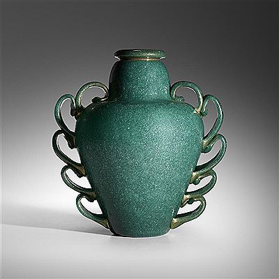 Rare and Important Pulegoso vase, model 3273