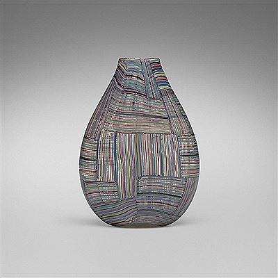 Rare and Important Mosaico Tessuto vase