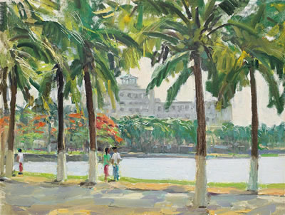 Scenery of Hainan by Li Binghong - Auction record, sale price, and art valuation. Compare with similar artists and explore comparable artworks.
