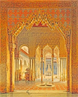 Blick in den Löwenhof der Alhambra in Grenada by Eduard Gerhardt - Auction record, sale price, and art valuation. Compare with similar artists and explore comparable artworks.