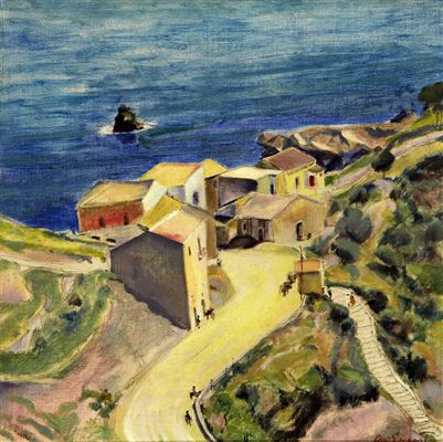 Mazzaro bei Taormina by Oscar Ernst - Auction record, sale price, and art valuation. Compare with similar artists and explore comparable artworks.