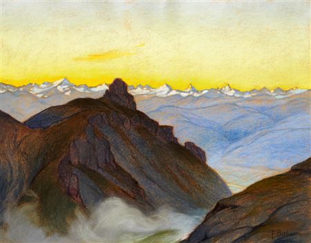 Le Muveron avec la Vue sur la Chaîne des Alpes by Francois Birbaum - Auction record, sale price, and art valuation. Compare with similar artists and explore comparable artworks.