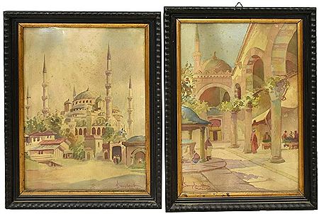 Orientalist Paintings (2) by Nikolai Saraphanoff - Auction record, sale price, and art valuation. Compare with similar artists and explore comparable artworks.