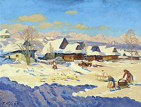 Važec winter (Cottage under Vilingom) by Jan Hala - Auction record, sale price, and art valuation. Compare with similar artists and explore comparable artworks.
