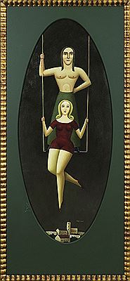Acrobats on a trapeze - State Louis