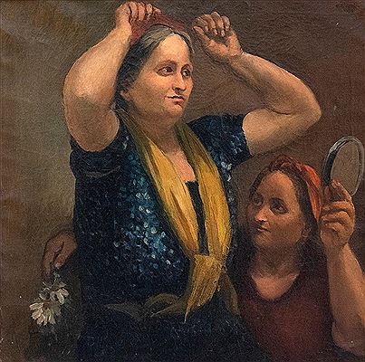 Women combing their hair, 1939