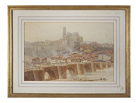Continental View with Bridge and figures washing by Edward Henry Bearne - Auction record, sale price, and art valuation. Compare with similar artists and explore comparable artworks.