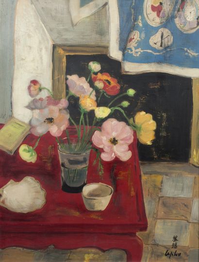 Fleurs de pavots et foulard