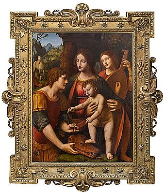 Sample artwork by Bernardino (de Scapis) Luini (1480/82 - 1532), known for graceful female figure painting, madonnas with child, religious frescos - View similar artists and auction records