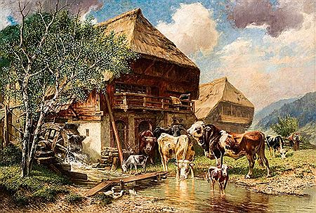 Bauernhof (Mühle) im Schwarzwald (farm mill in the Black Forest).