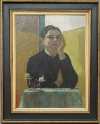 "Self Portrait" by Rita Barnett - Auction record, sale price, and art valuation. Compare with similar artists and explore comparable artworks.