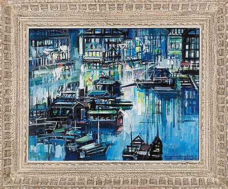 Harbor, 1979 by Rudolf Kundera - Auction record, sale price, and art valuation. Compare with similar artists and explore comparable artworks.