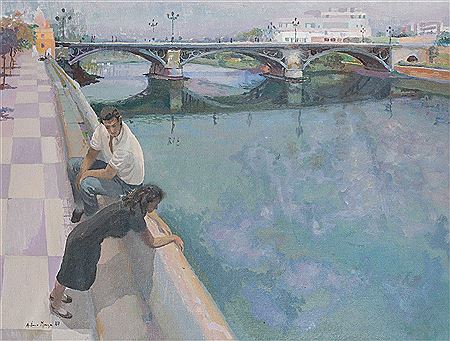 Triana Bridge, 1987 by Antonio Maya Cortes - Auction record, sale price, and art valuation. Compare with similar artists and explore comparable artworks.