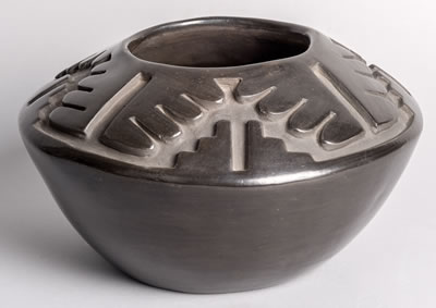 Carved Santa Clara Blackware