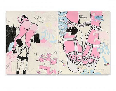 Dirt Marathon - 1999 (diptych) by Todd James - Auction record, sale price, and art valuation. Compare with similar artists and explore comparable artworks.