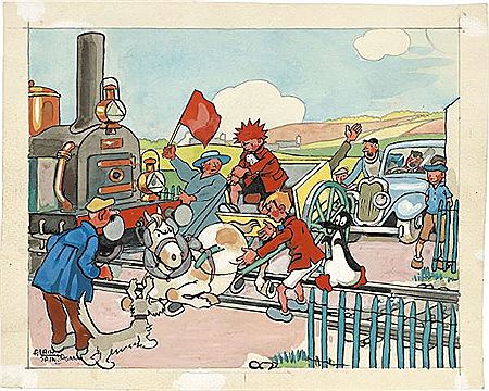 Zig et Puce at the crossing