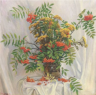 Still Life with Rowan and Tansy