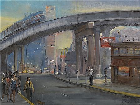 "Urban Scene with McDonald's", 1987