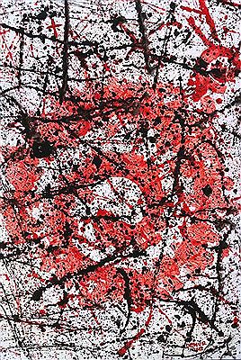 Black dripped red spiral